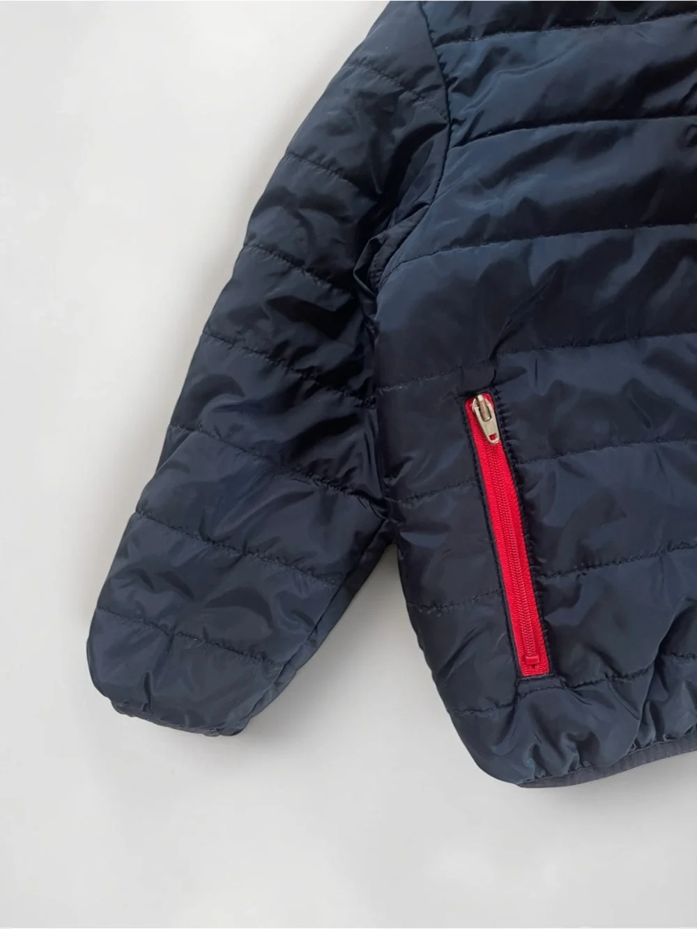 NIKE EUC/LN Navy Quilted Lightweight Insulated Hooded Puffer Jacket